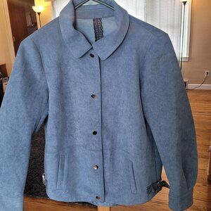 Fashion Blue Suede Jacket